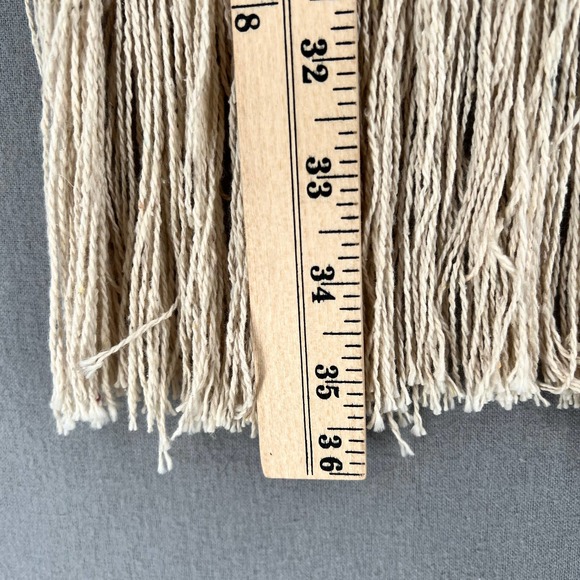 FROM INDIA TO YOU Macrame Tapestry Woven Wall Hanging Large Cream Boho Fringe - Picture 10 of 10